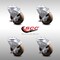Service Caster 4 Inch SS High Temp Glass Filled Nylon Swivel Bolt Hole Caster Set with Brake SCC-SSBH20S414-GFNSHT-TLB-4 - alternate 2